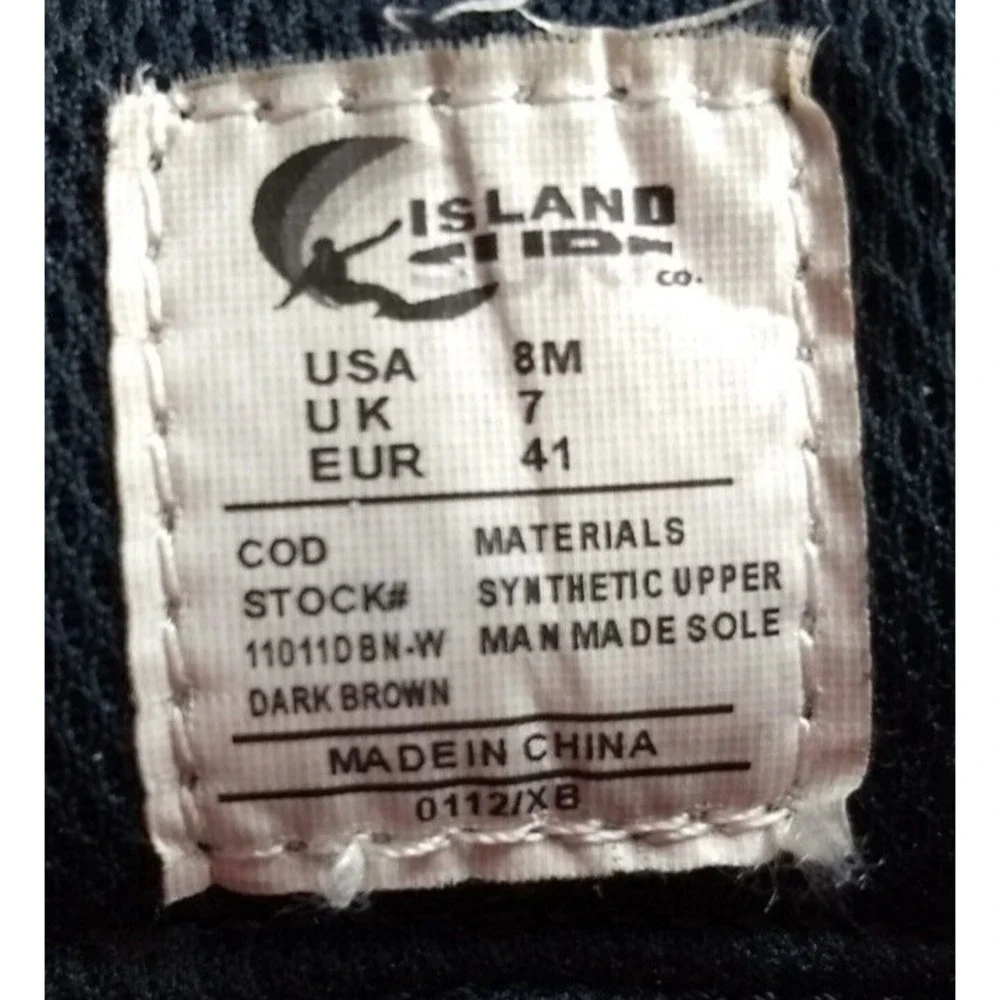 Island Surf Co Boat Deck Shoes Cod Dark Brown Men's 8M Lace Up Round Toe Cushion - Picture 8 of 16